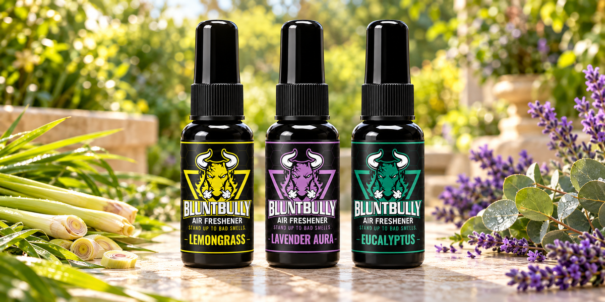 BluntBully Lemongrass, Lavender Aura, Eucalyptus — new bottle design