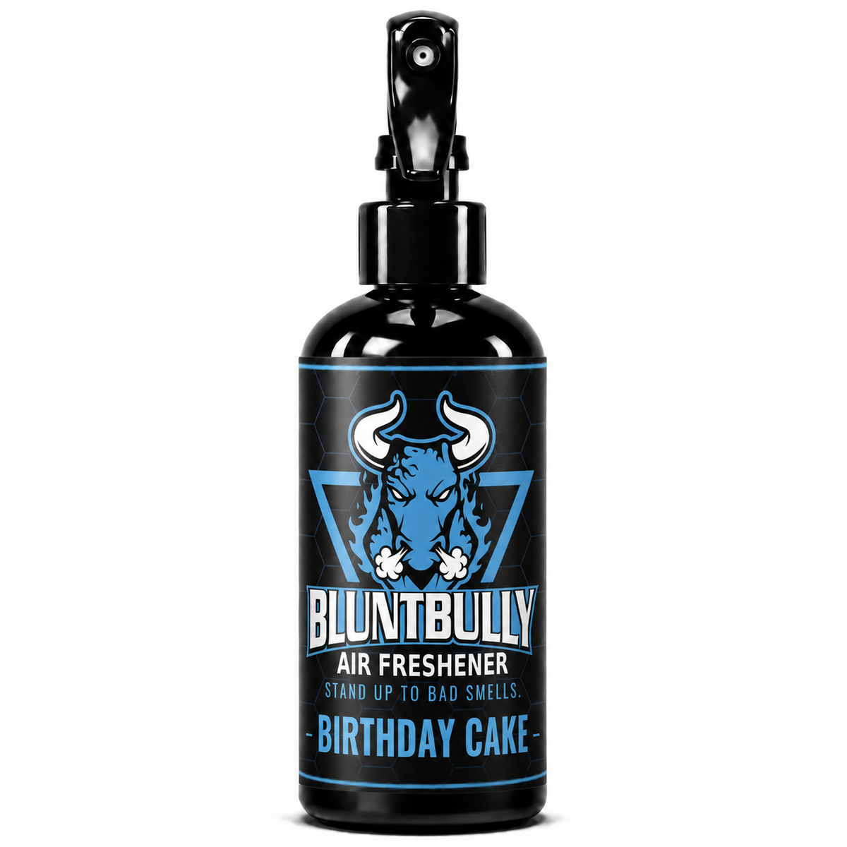 BluntBully Birthday Cake air freshener 8 oz black spray bottle with individual scent label
