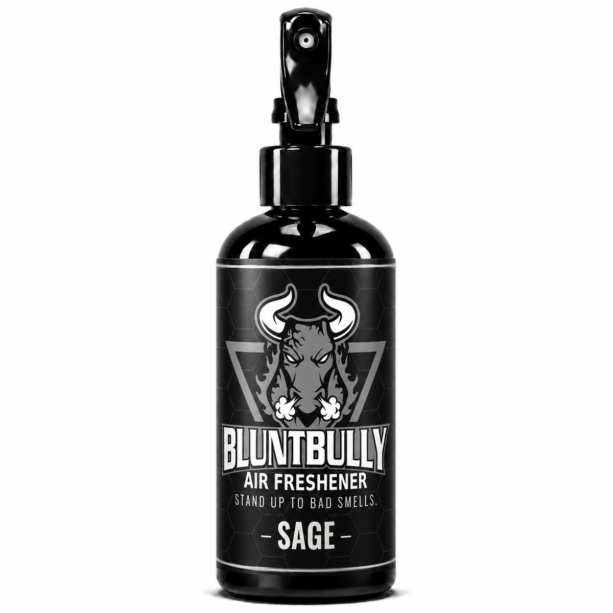 BluntBully Sage air freshener 8 oz black spray bottle with individual scent label