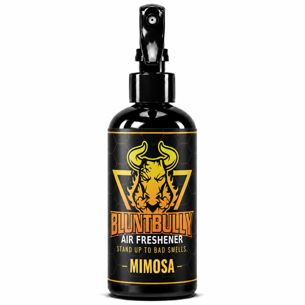 BluntBully Mimosa air freshener 8 oz black spray bottle with individual scent label