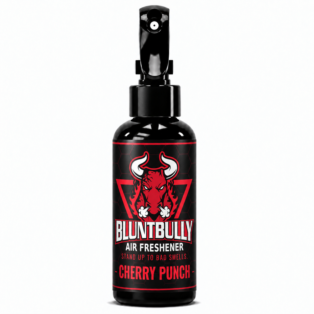 BluntBully Cherry Punch air freshener 4 oz black spray bottle with individual scent label