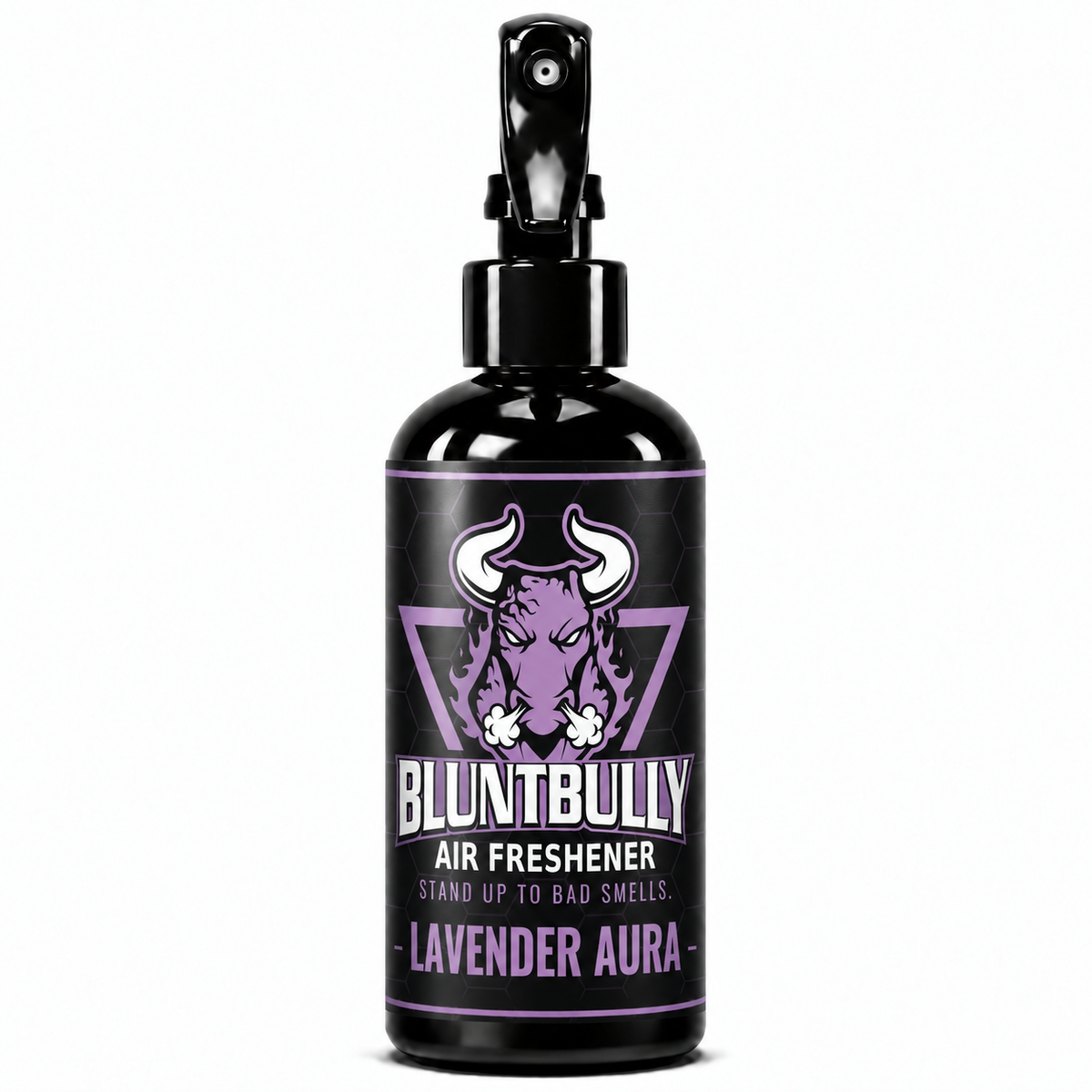 BluntBully Lavender Aura air freshener 8 oz black spray bottle with individual scent label