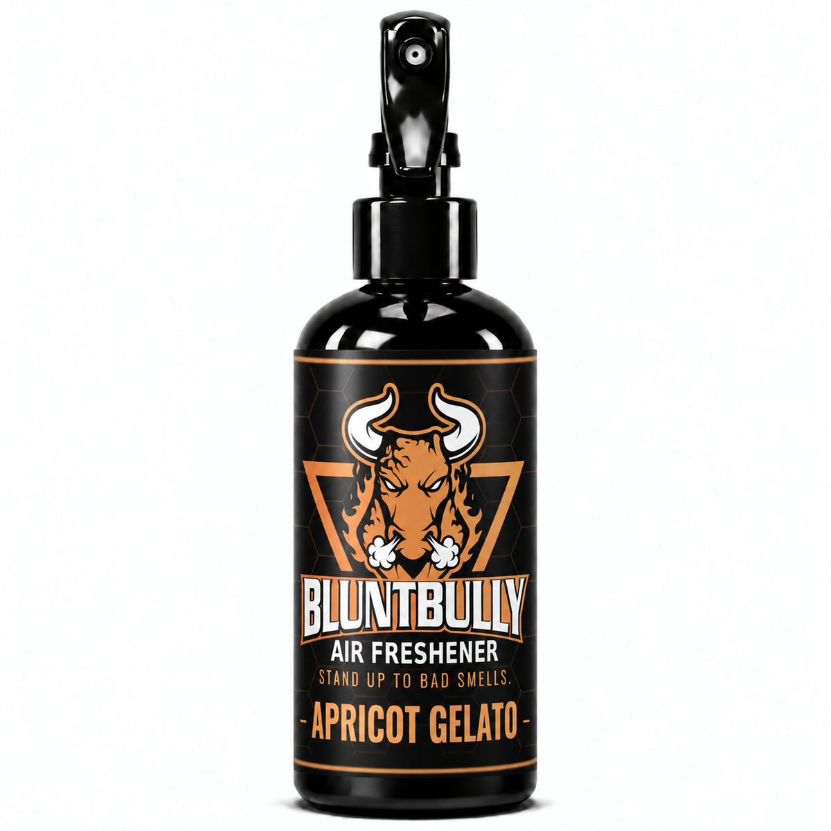 BluntBully Apricot Gelato air freshener 8 oz black spray bottle with individual scent label