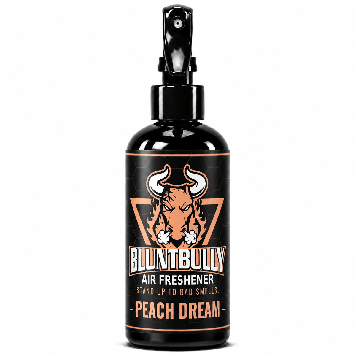 BluntBully Peach Dream air freshener 8 oz black spray bottle with individual scent label