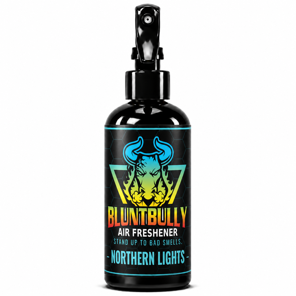 BluntBully Northern Lights air freshener 8 oz black spray bottle with individual scent label