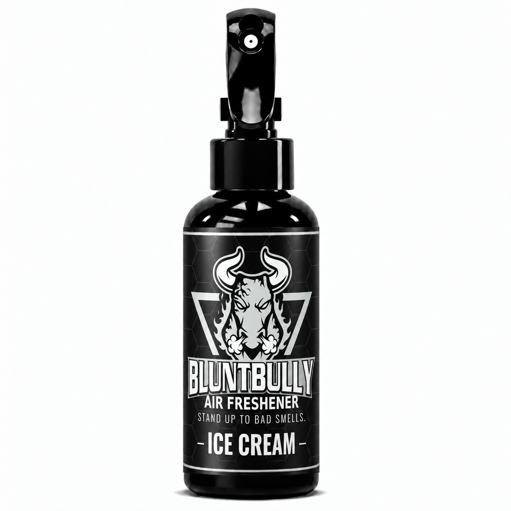 BluntBully Ice Cream air freshener 4 oz black spray bottle with individual scent label