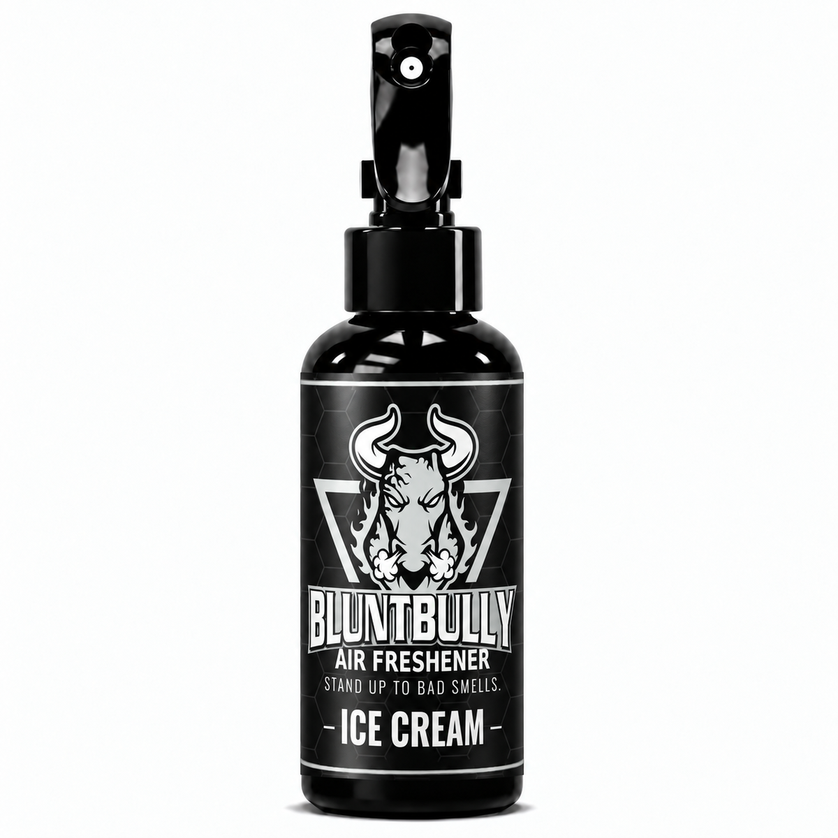 BluntBully Ice Cream air freshener 4 oz black spray bottle with individual scent label