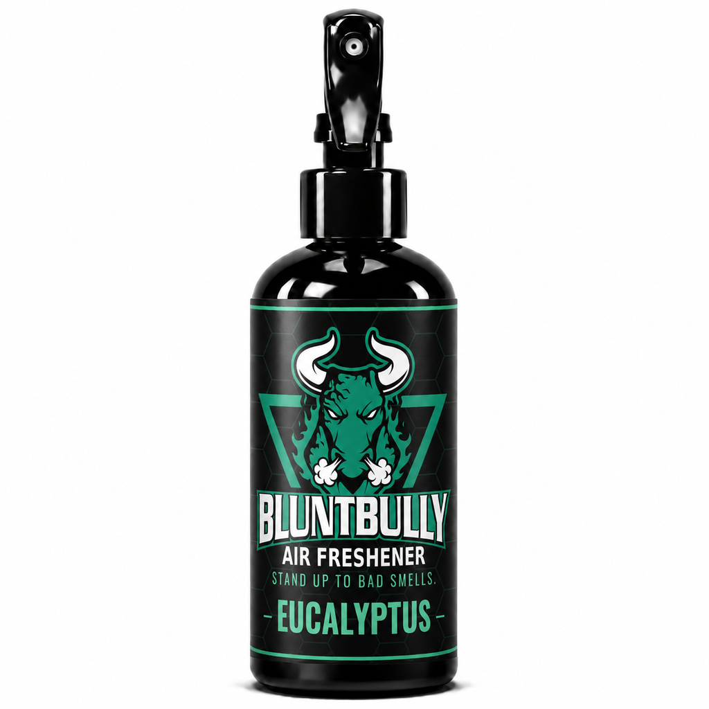 BluntBully Eucalyptus air freshener 8 oz black spray bottle with individual scent label