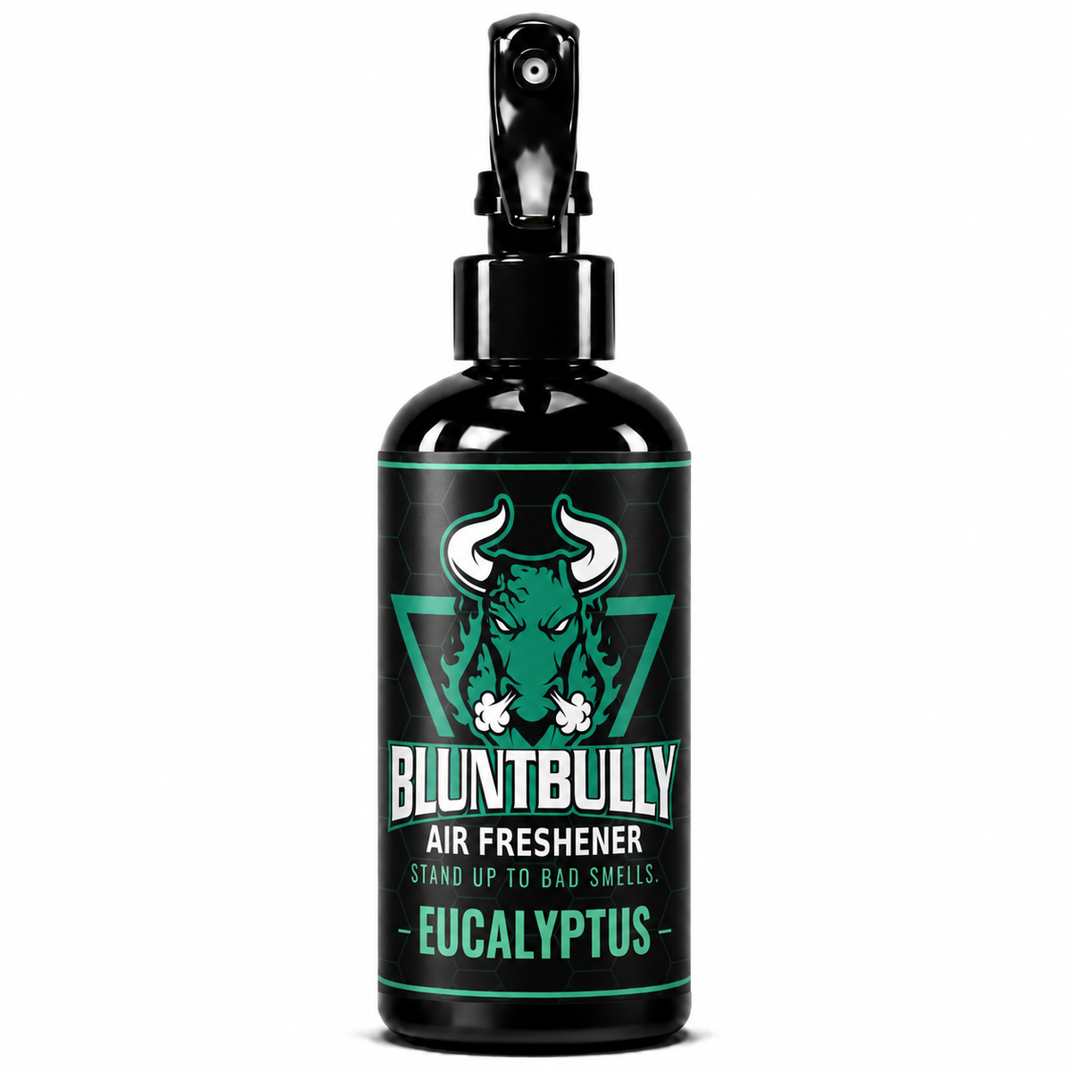 BluntBully Eucalyptus air freshener 8 oz black spray bottle with individual scent label