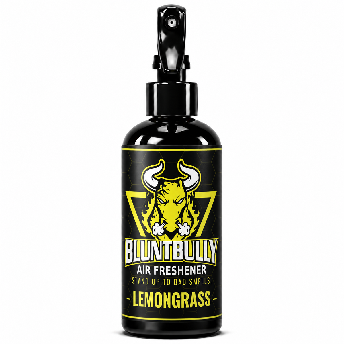 BluntBully Lemongrass air freshener 8 oz black spray bottle with individual scent label