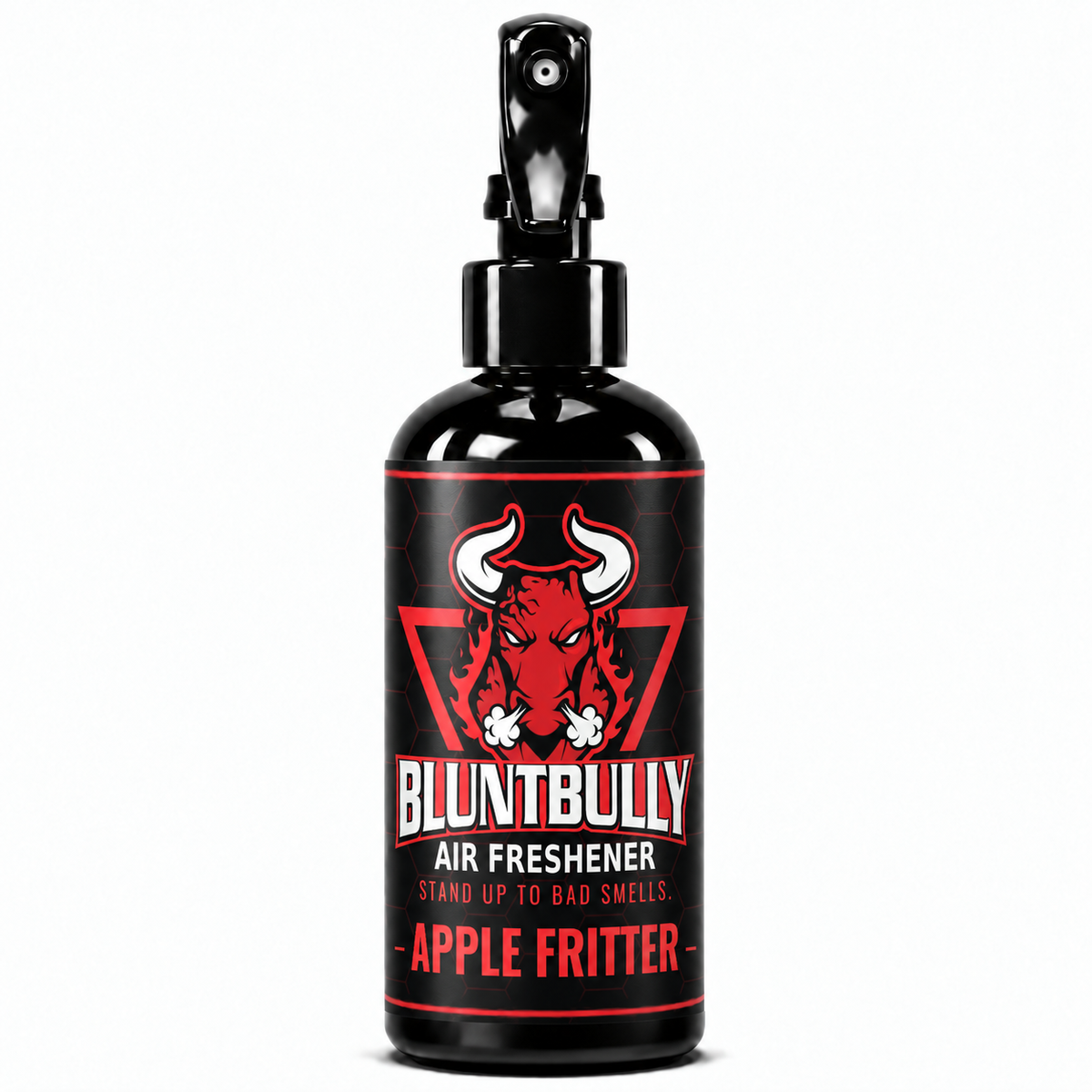 BluntBully Apple Fritter air freshener 8 oz black spray bottle with individual scent label