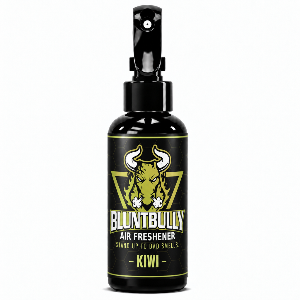 BluntBully Kiwi air freshener 4 oz black spray bottle with individual scent label