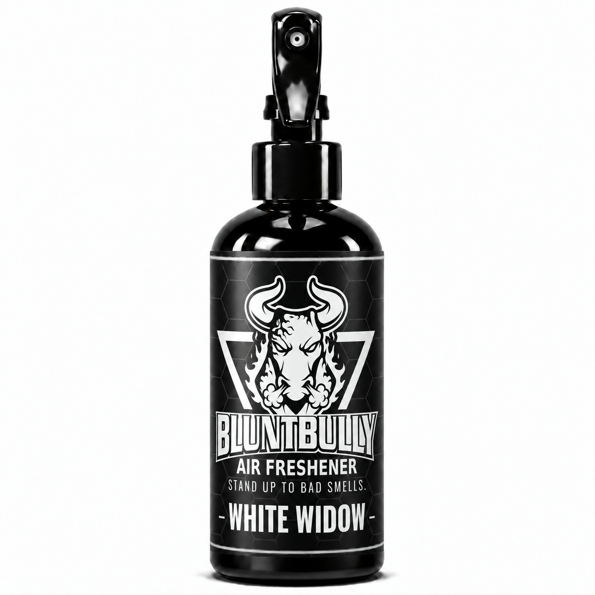BluntBully White Widow air freshener 8 oz black spray bottle with individual scent label