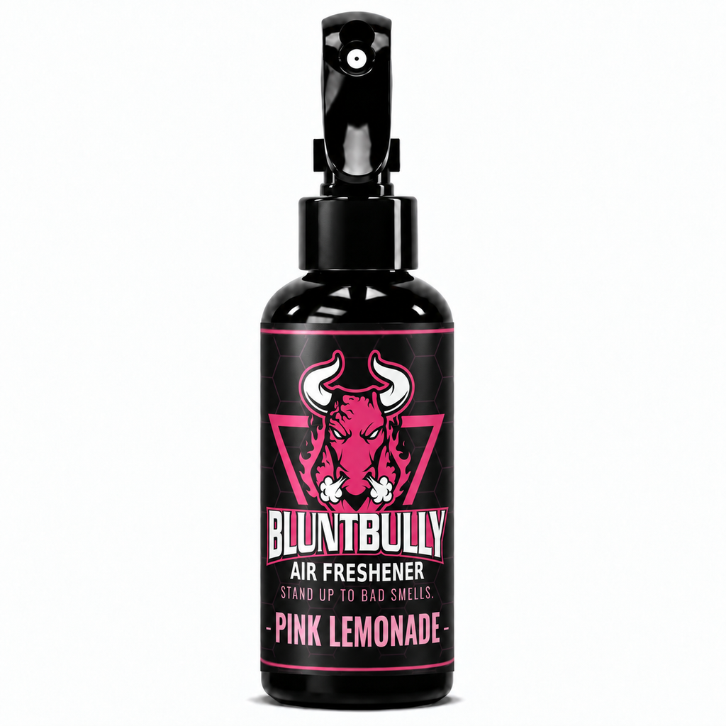 BluntBully Pink Lemonade air freshener 4 oz black spray bottle with individual scent label