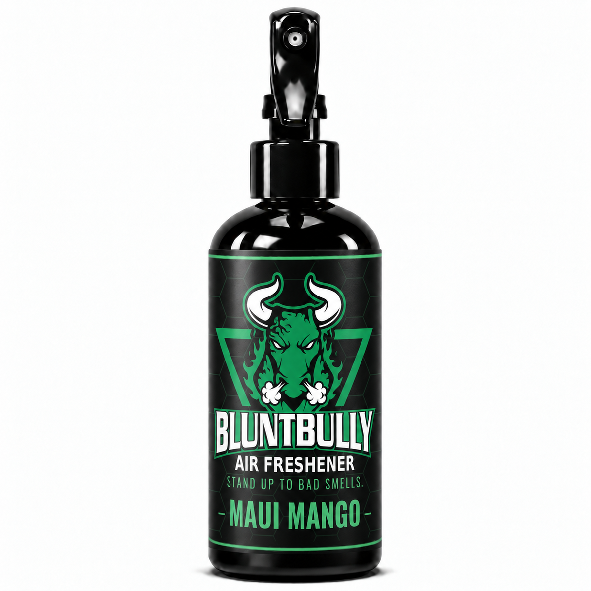 BluntBully Maui Mango air freshener 8 oz black spray bottle with individual scent label