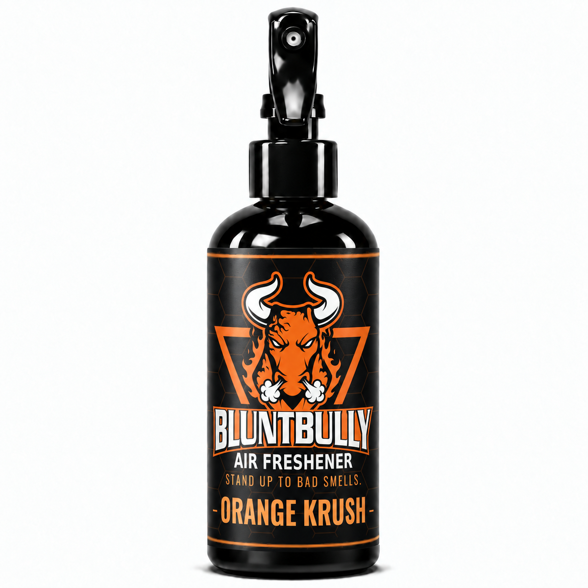 BluntBully Orange Krush air freshener 8 oz black spray bottle with individual scent label
