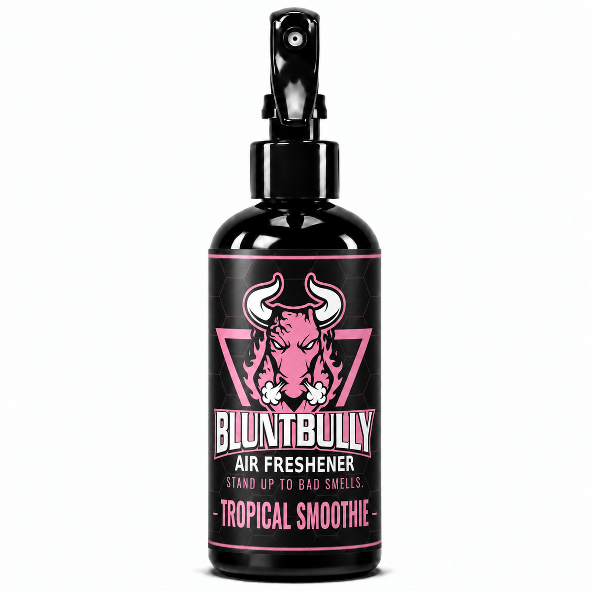 BluntBully Tropical Smoothie air freshener 8 oz black spray bottle with individual scent label