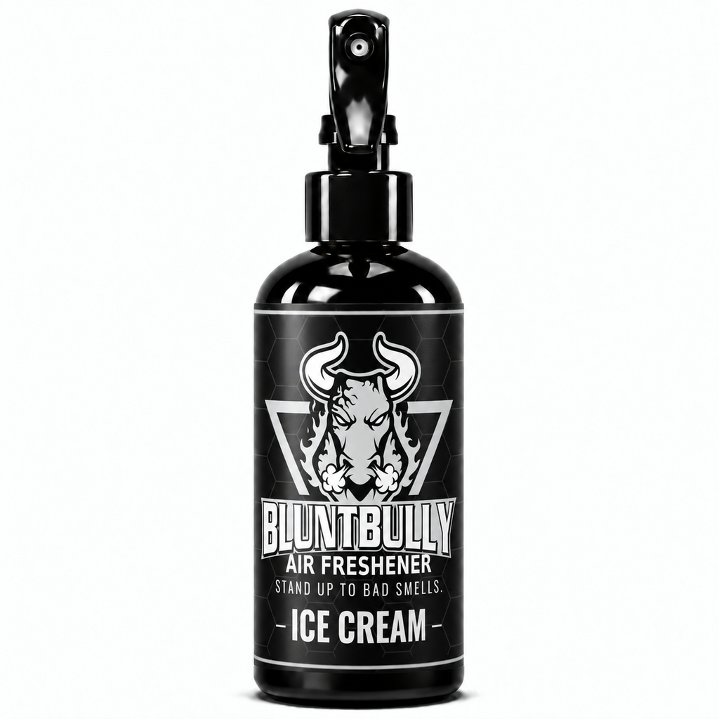 BluntBully Ice Cream air freshener 8 oz black spray bottle with individual scent label
