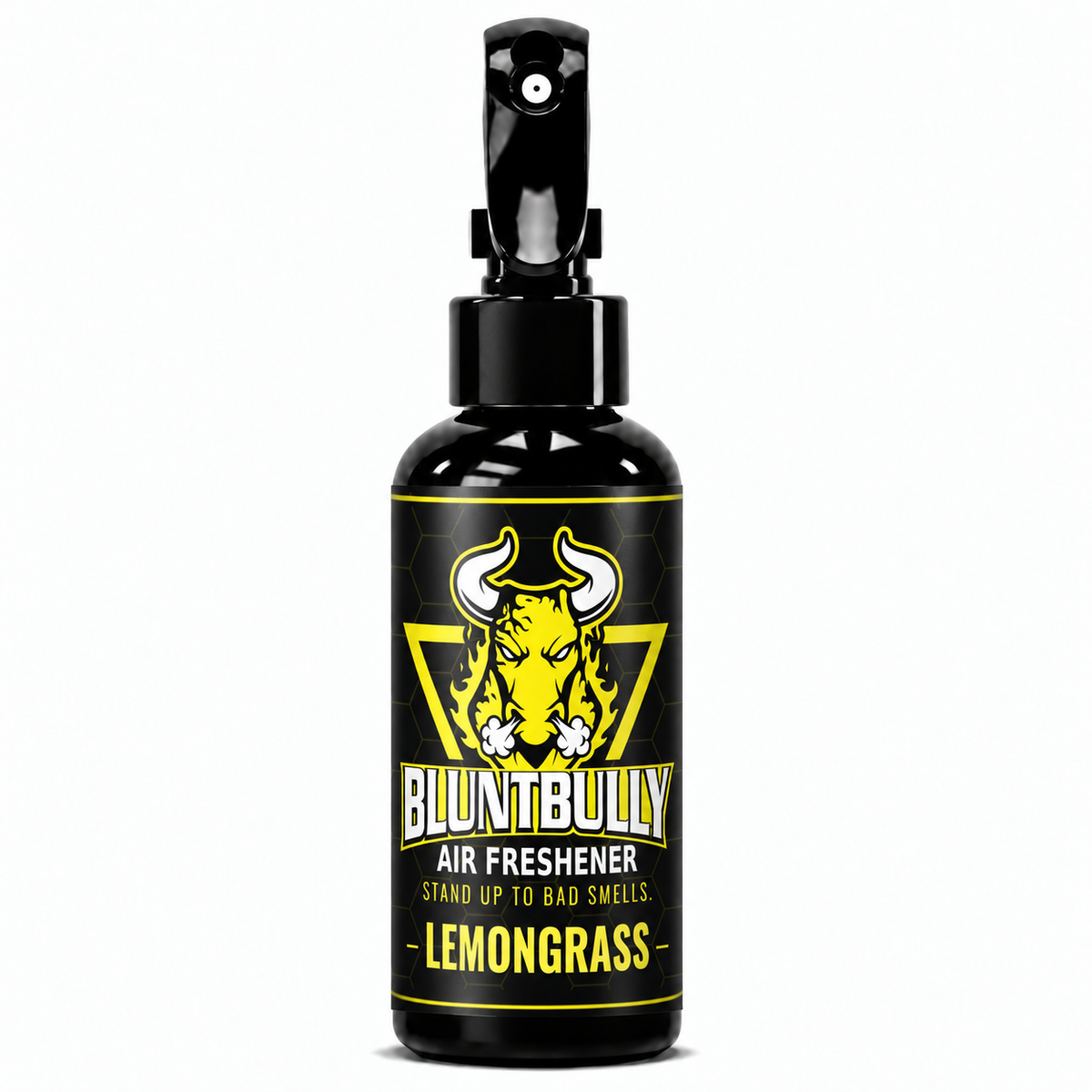 BluntBully Lemongrass air freshener 4 oz black spray bottle with individual scent label