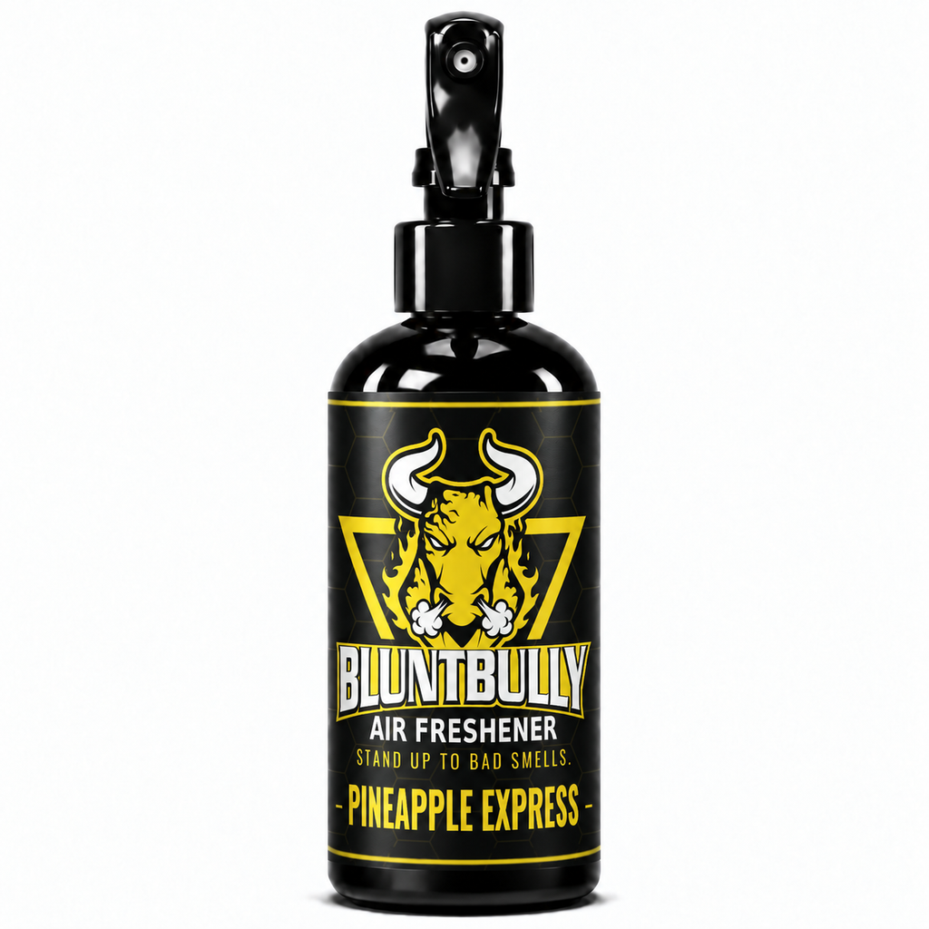 BluntBully Pineapple Express air freshener 8 oz black spray bottle with individual scent label