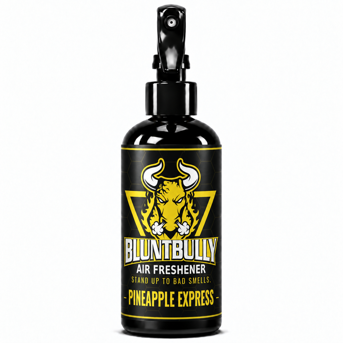 BluntBully Pineapple Express air freshener 8 oz black spray bottle with individual scent label