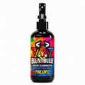 BluntBully PINEAPPLE ODOR ELIMINATOR, 8 oz bottle, with colorful bull and premium label