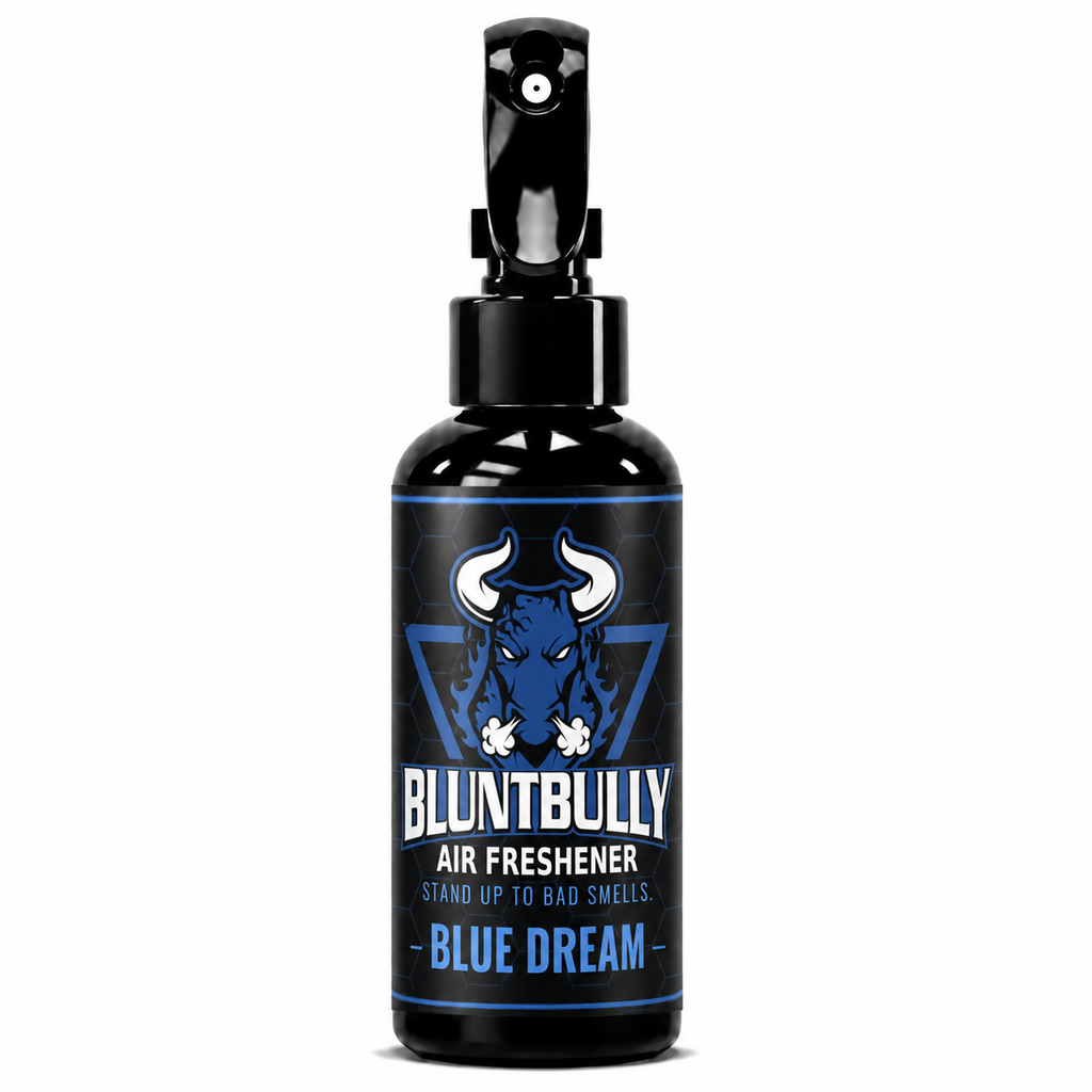 BluntBully Blue Dream air freshener 4 oz black spray bottle with individual scent label