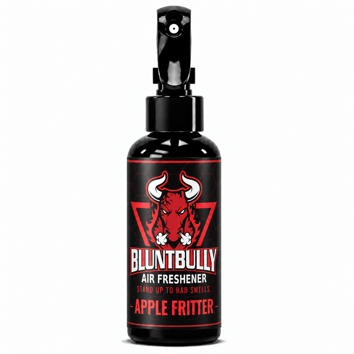 BluntBully Apple Fritter air freshener 4 oz black spray bottle with individual scent label