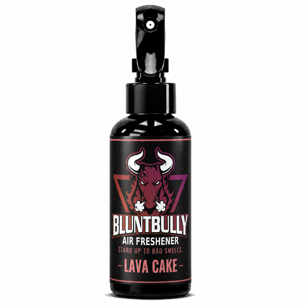 BluntBully Lava Cake air freshener 4 oz black spray bottle with individual scent label