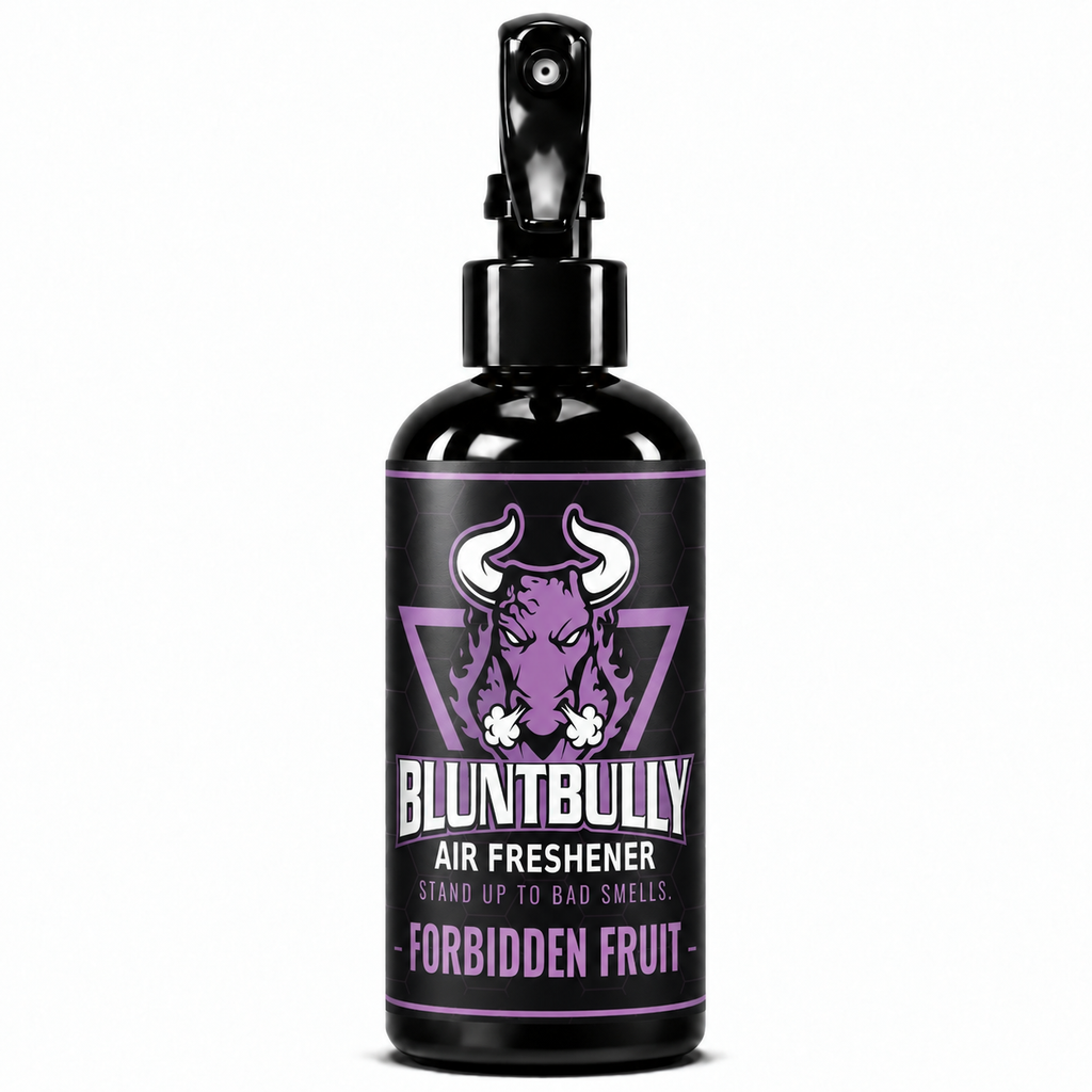 BluntBully Forbidden Fruit air freshener 8 oz black spray bottle with individual scent label