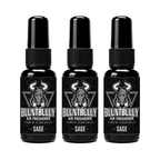 BluntBully Sage air freshener three-bottle display with updated labels