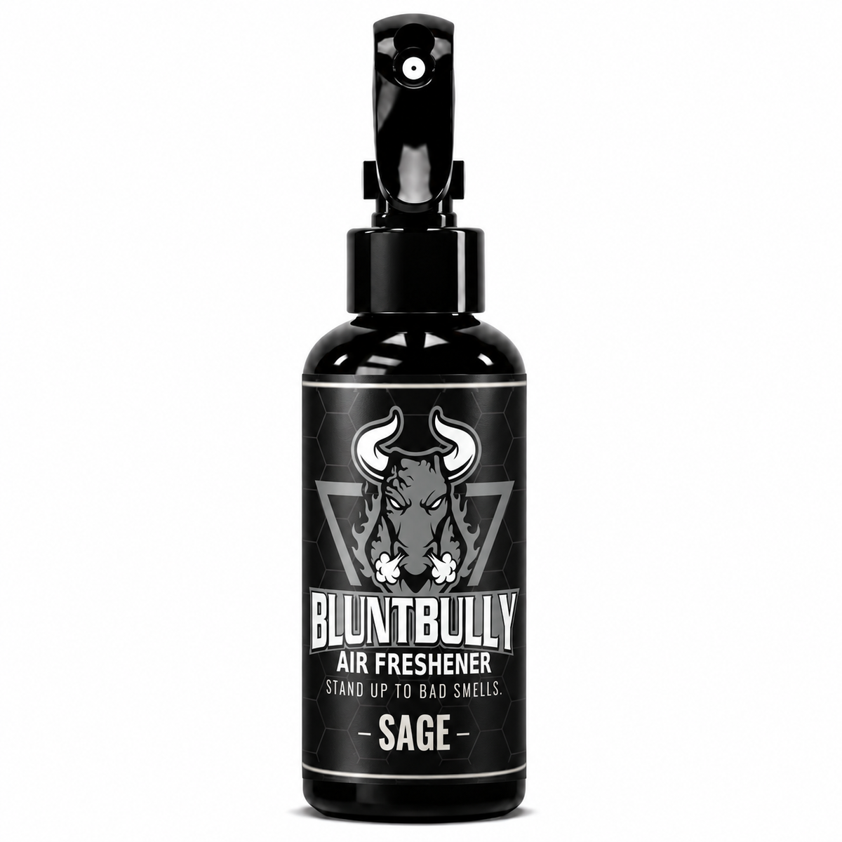BluntBully Sage air freshener 4 oz black spray bottle with individual scent label