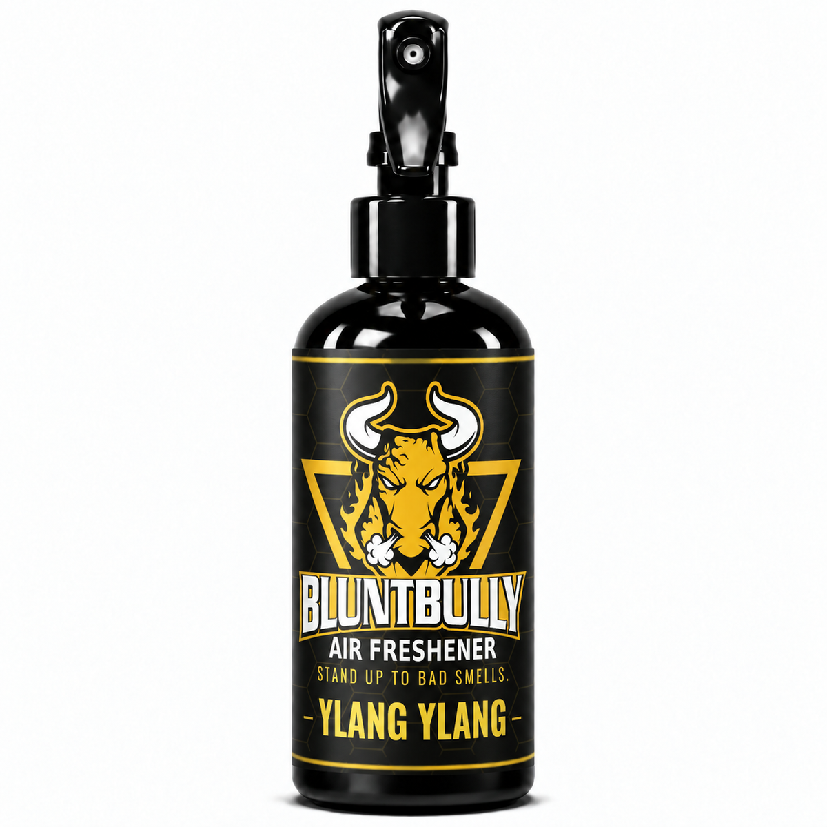 BluntBully Ylang Ylang air freshener 8 oz black spray bottle with individual scent label