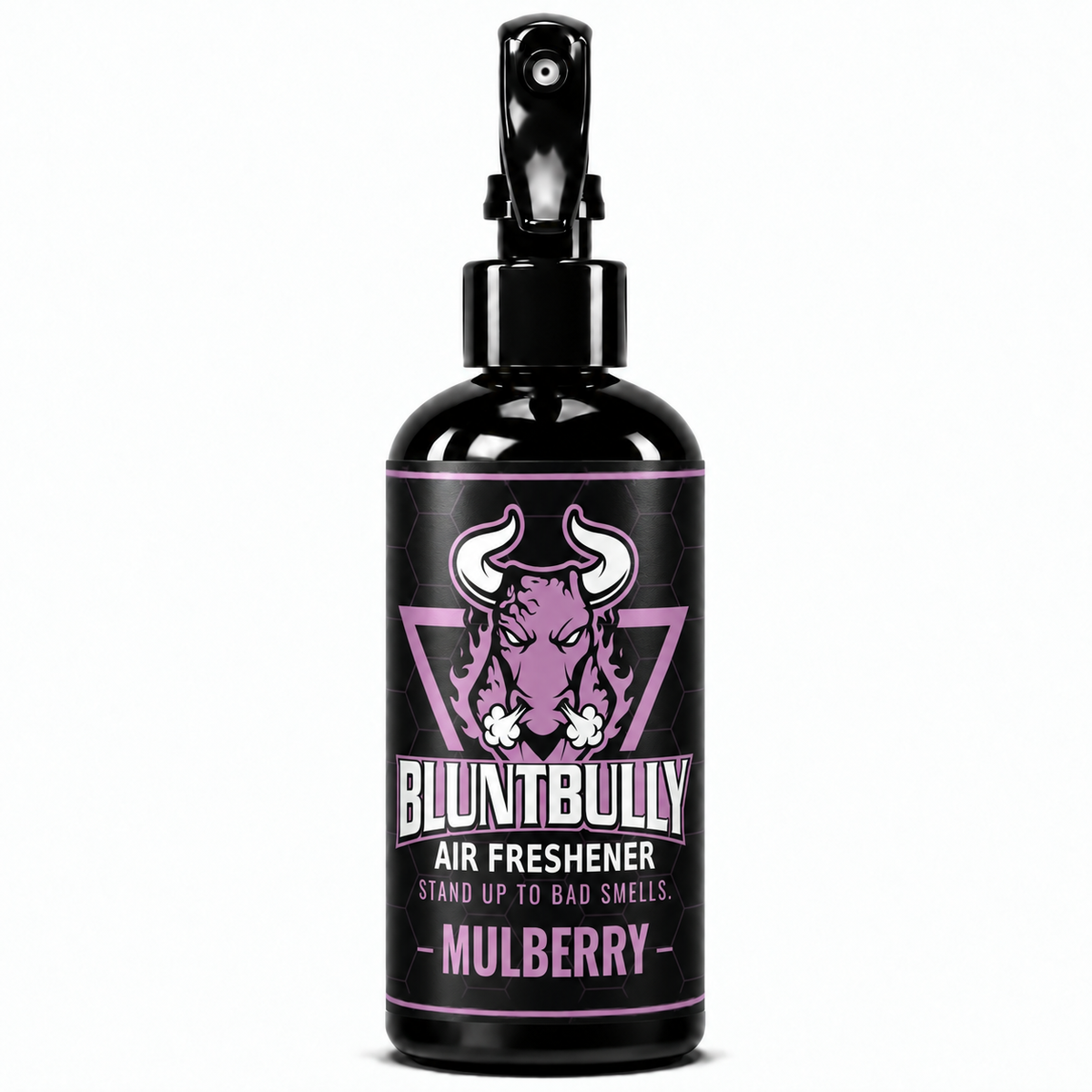 BluntBully Mulberry air freshener 8 oz black spray bottle with individual scent label