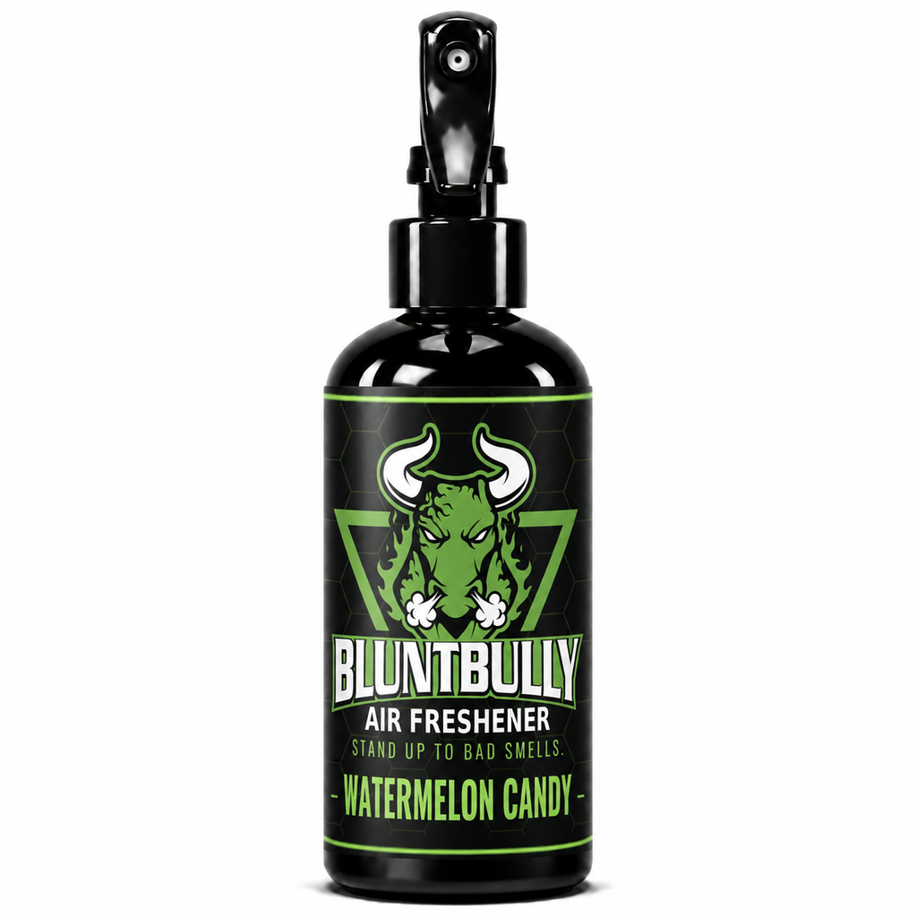 BluntBully Watermelon Candy air freshener 8 oz black spray bottle with individual scent label