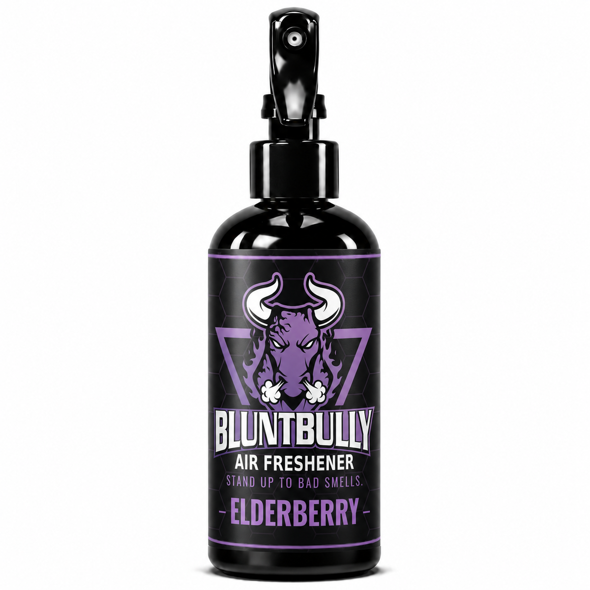 BluntBully Elderberry air freshener 8 oz black spray bottle with individual scent label