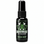 BluntBully Fresh Hemp air freshener 1 oz and 1.5 oz master-size black spray bottle with refined green honeycomb label