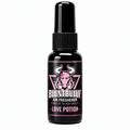 BluntBully Love Potion air freshener 1 oz and 1.5 oz black spray bottle with individual scent label