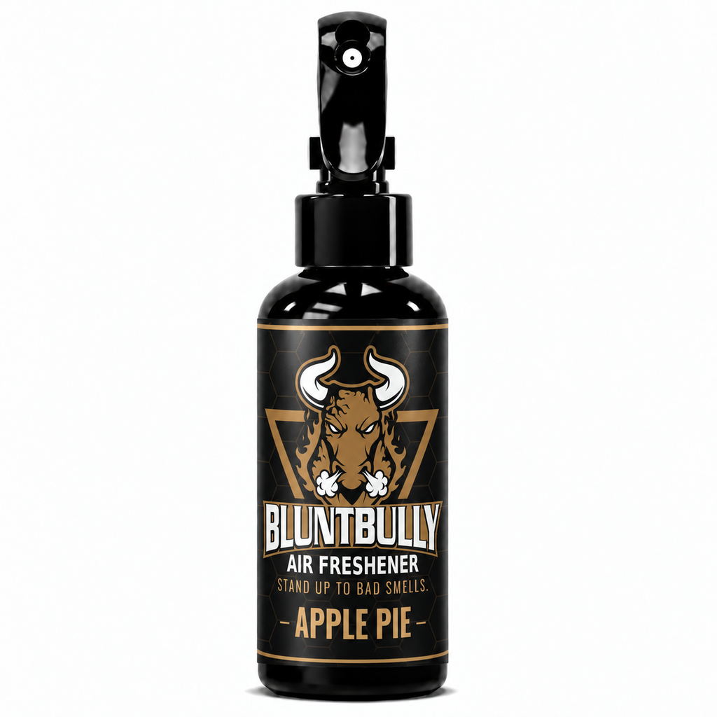 BluntBully Apple Pie air freshener 4 oz black spray bottle with individual scent label