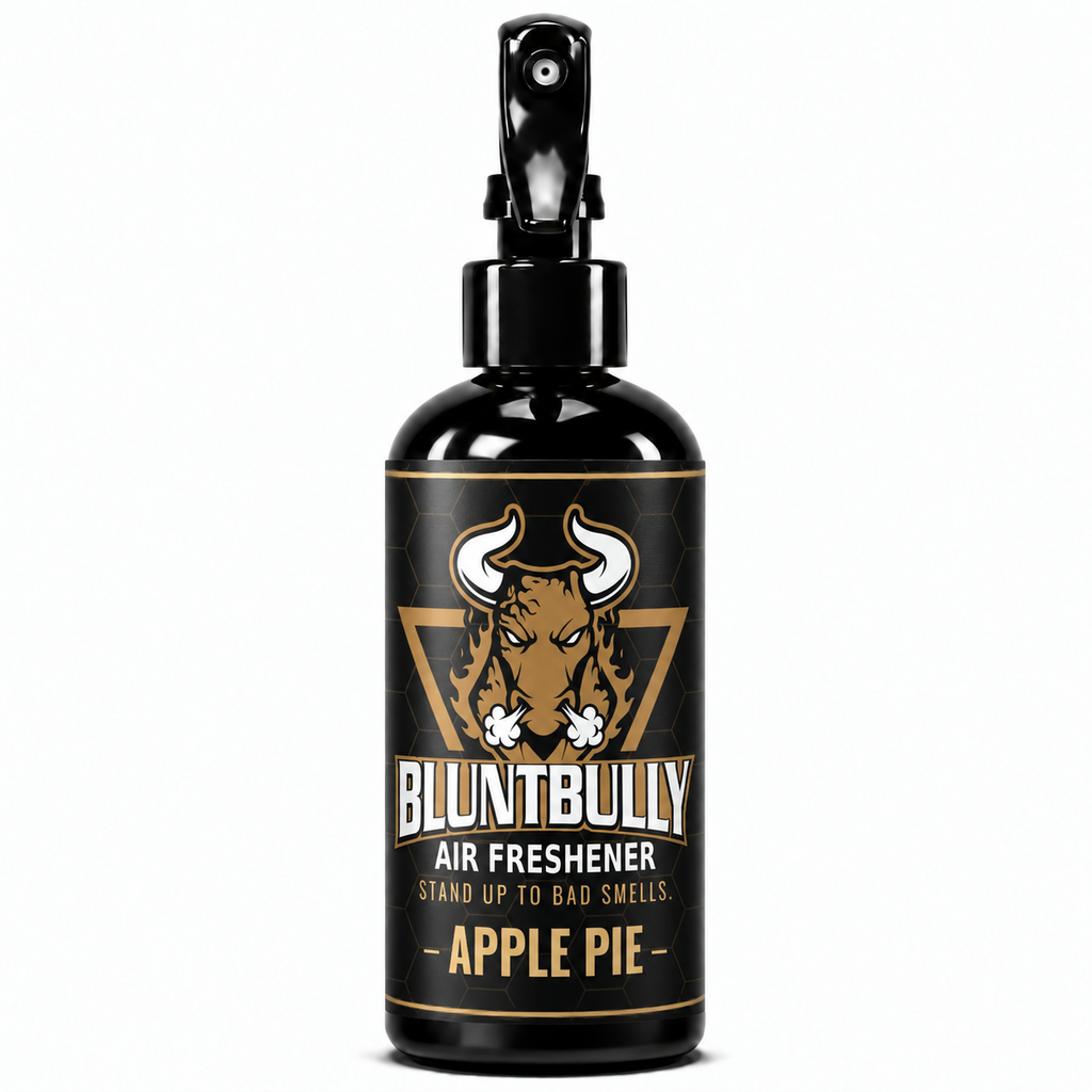 BluntBully Apple Pie air freshener 8 oz black spray bottle with individual scent label