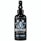 Blunt Bully Baby Powder Air Freshener Spray, 8 oz black trigger spray bottle with matching scent label