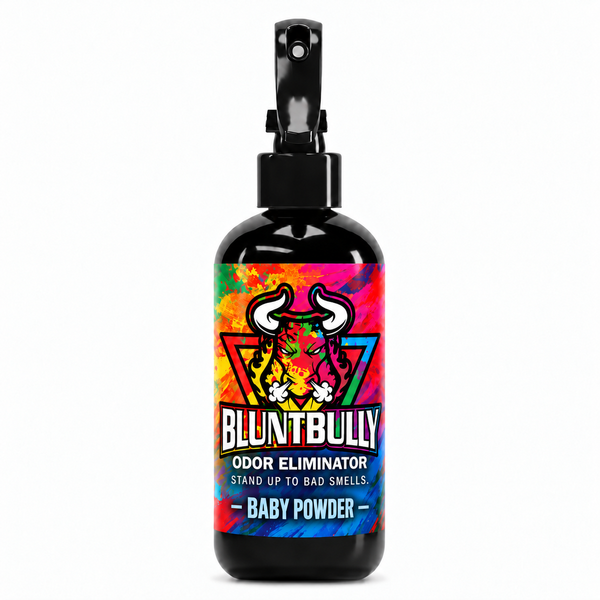 Blunt Bully Baby Powder Odor Eliminator Spray, 8 oz bottle with updated label