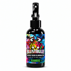 Blunt Bully Bamboo Smoke Odor Eliminator Spray, 4 oz black spray bottle with matching scent label on white background
