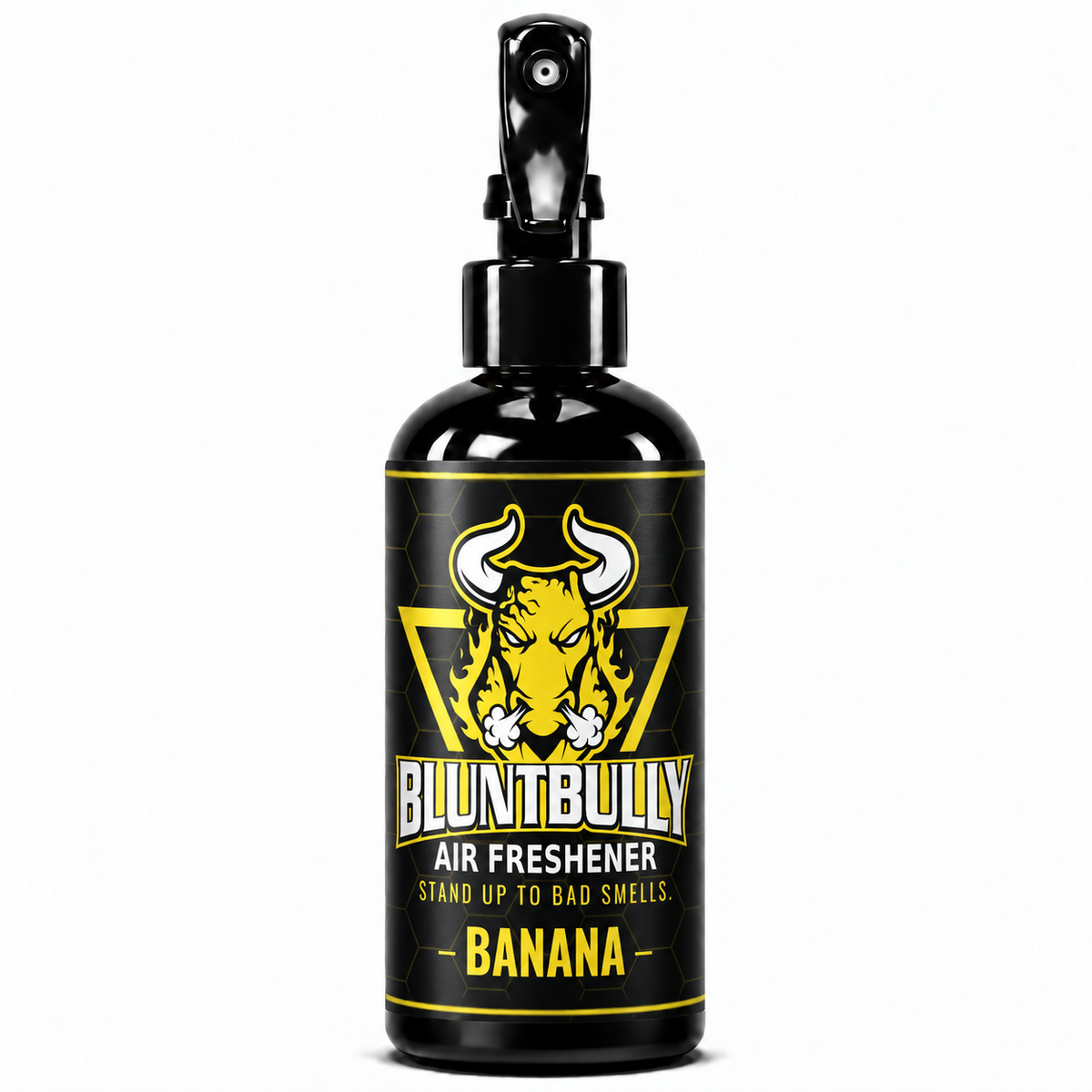 BluntBully Banana air freshener 8 oz black spray bottle with individual scent label