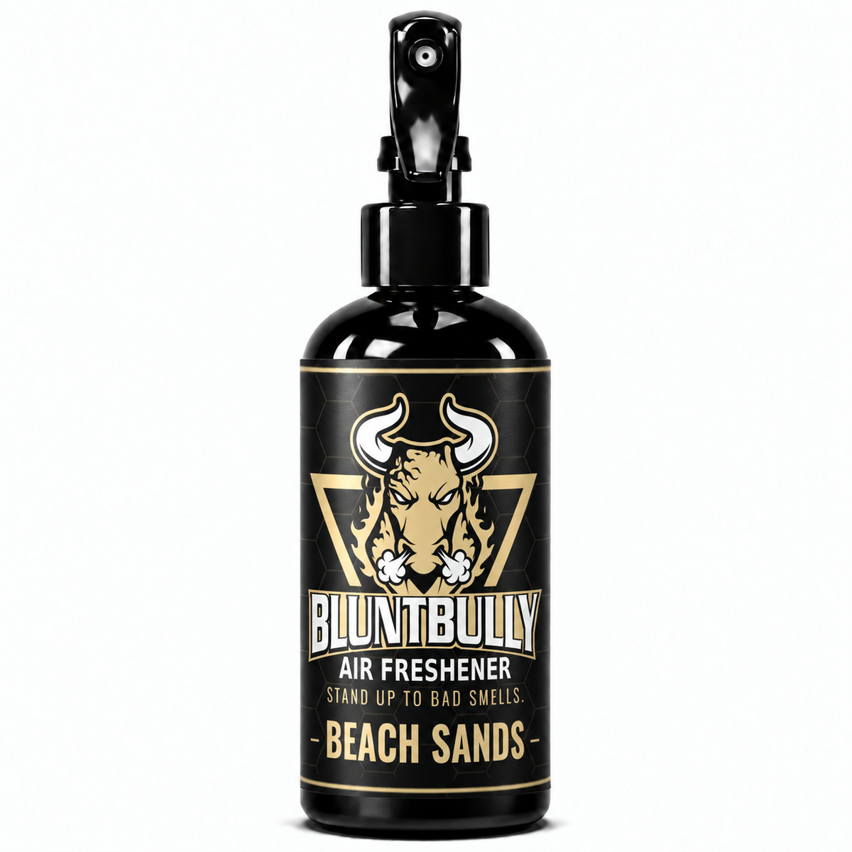 BluntBully Beach Sands air freshener 8 oz black spray bottle with individual scent label