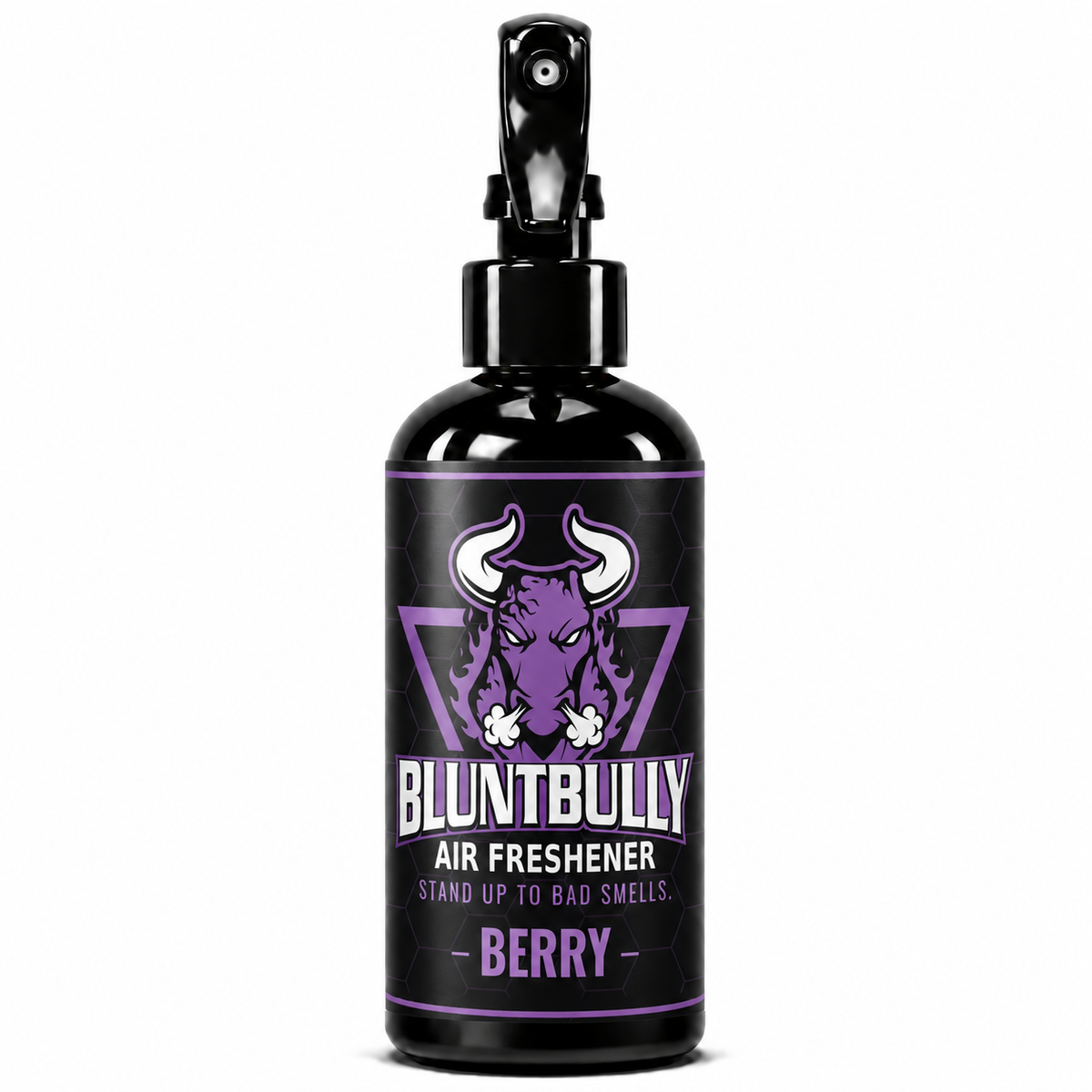 BluntBully Berry air freshener 8 oz black spray bottle with individual scent label