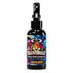 Blunt Bully Cantaloupe Smoke Odor Eliminator Spray, 4 oz black spray bottle with matching scent label on white background