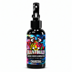 Blunt Bully Charcoal Smoke Odor Eliminator Spray, 4 oz black spray bottle with matching scent label on white background