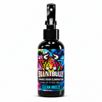 Blunt Bully Clean Breeze Smoke Odor Eliminator Spray, 4 oz black spray bottle with matching scent label on white background