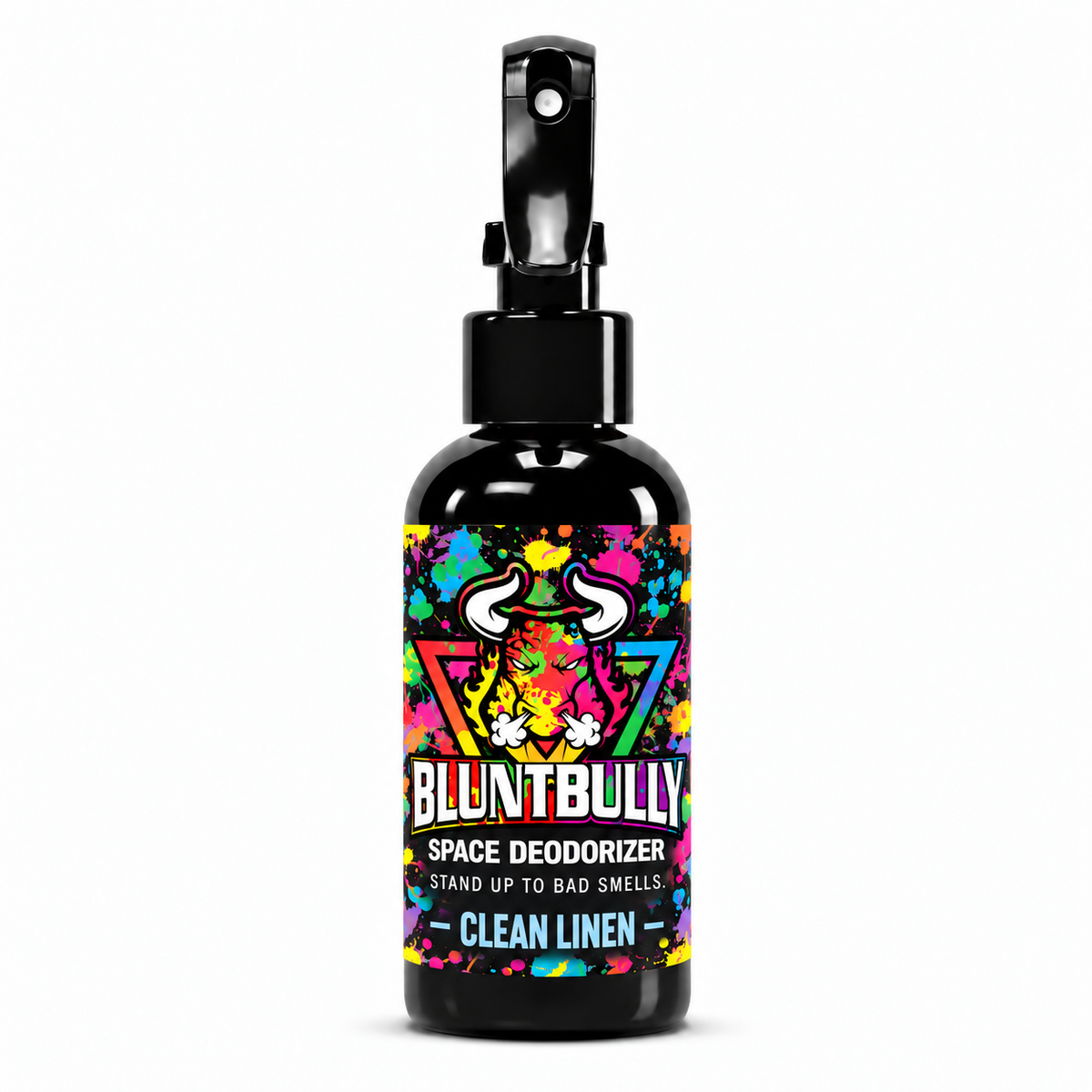Blunt Bully Clean Linen Space Deodorizer Spray, 4 oz bottle with updated label